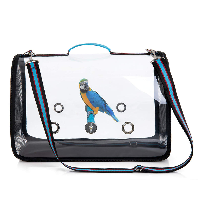 Moloni Bird Carrier Parrot Travel Cage Lightweight and Portable Pets Birds Travel and Vision Bird Cage Blue - PawsPlanet Australia