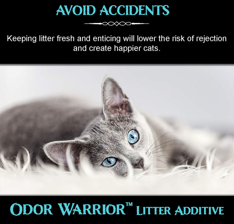 [Australia] - Sapphire Labs Odor Warrior Cat Litter Deodorizer | Additive for Cat Litter Odor Control Using Activated Carbon | Extend The Life of Your Kitty Litter with a Truly Fragrance Free Litter Solution 