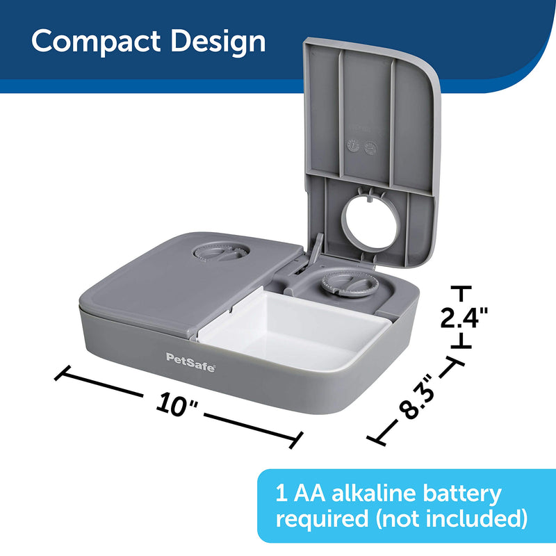 [Australia] - PetSafe Dog and Cat Food Dispenser, 5 Meal with Digital Clock or 2 Meal Tamper Resistant with Dials Automatic Pet Feeders, Portion Control, Holds Dry Food 2-Meal Feeder 