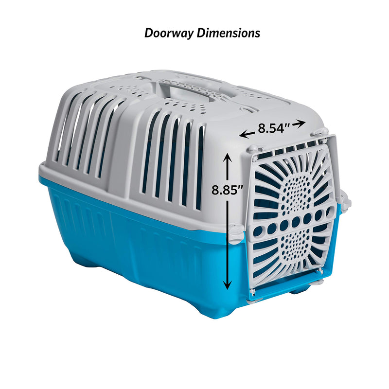 Midwest Spree Travel Carrier | Hard-Sided Pet Carriers Ideal for Extra-Small Dogs, Cats & Other Small Animals 22-Inch XS Dog Breeds Blue - PawsPlanet Australia