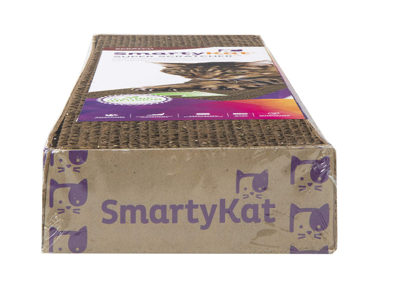 [Australia] - SmartyKat Super Scratcher Single Wide Corrugate Cat Scratcher with Infused Catnip, Set of 3, Tan (09713) 