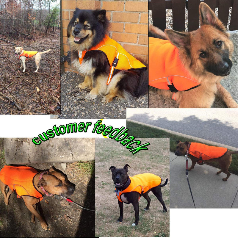 [Australia] - smartelf Dog Cooling Vest,Dog Cooling Coat Evaporative Swamp Cooler Jacket Safety Reflective Vest for Large Dogs Walking Outdoor Hunting Training Camping Orange L 