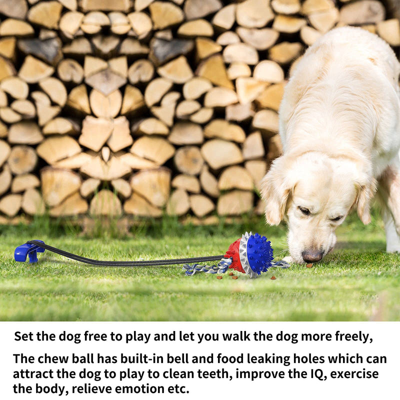 Rope Dog Toy, Dog Chew Toys for Aggressive Chewers Large Breed, Durable Ball Dog Toy Tug-of-War for Outdoor Activities and Teeth Cleaning, Built-in Small Bell Toy and Leaking Food Attraction Features - PawsPlanet Australia