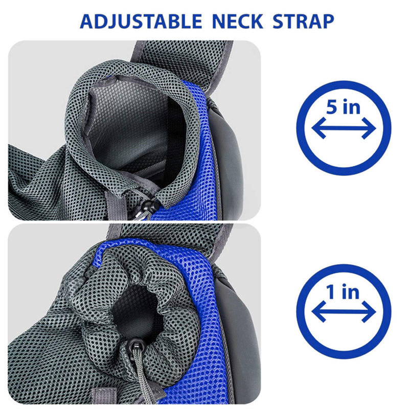 Pet Dog Cat Sling Carrier Bag Puppy Shoulder Carry Bag Hands Free Dog Papoose Carrier with Adjustable Shoulder Strap Pet Travel Carrier Tote Bag with Breathable Mesh Pouch for Outdoor Walking Subway Blue - PawsPlanet Australia