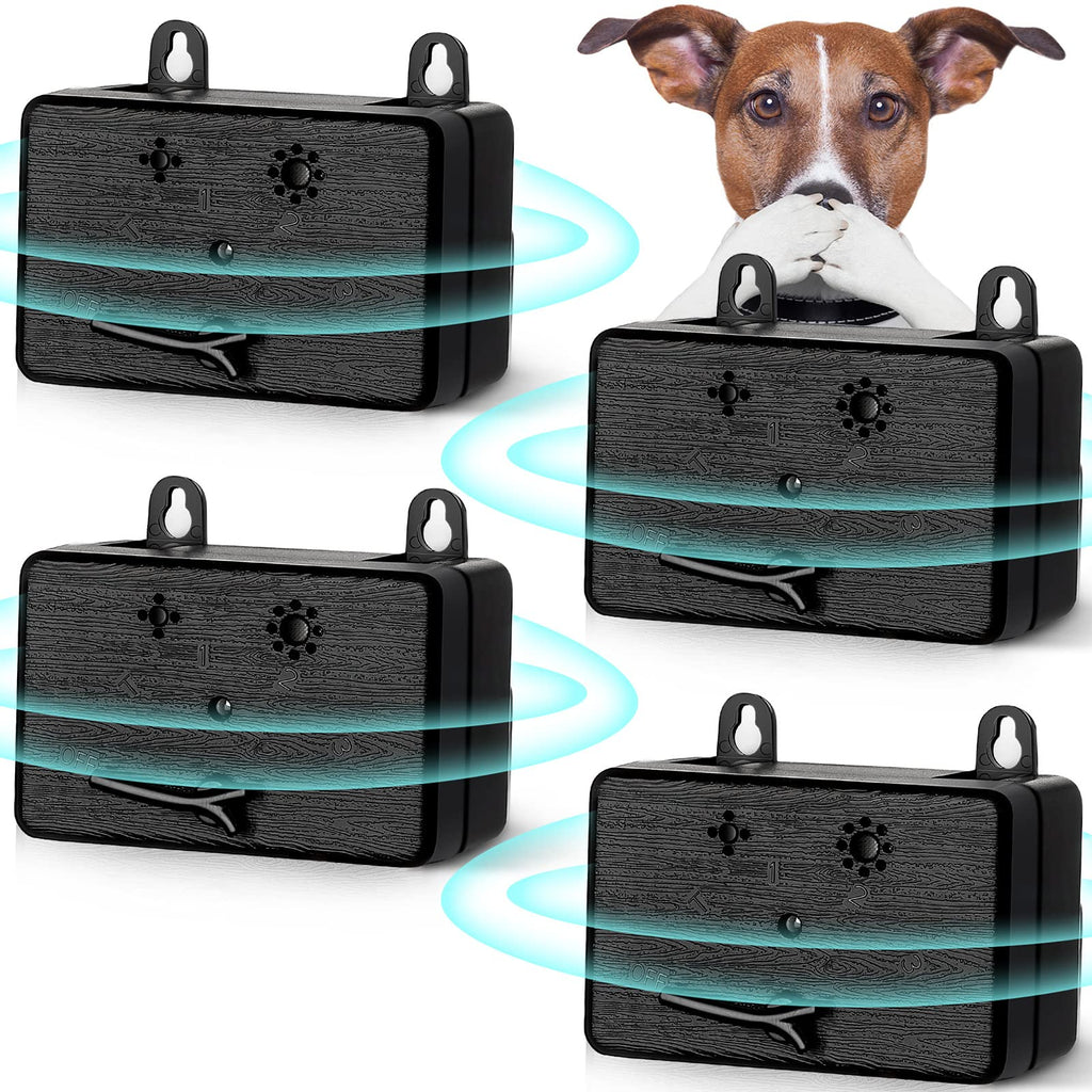 Qualirey 4 Pack Anti Barking Device Ultrasonic Dog Bark Deterrent Control Device Stop Mini Dog Silencer up to 50ft Range for Outdoor Indoor Safe for Human and Dogs, Neighbors Dog Silencer - PawsPlanet Australia