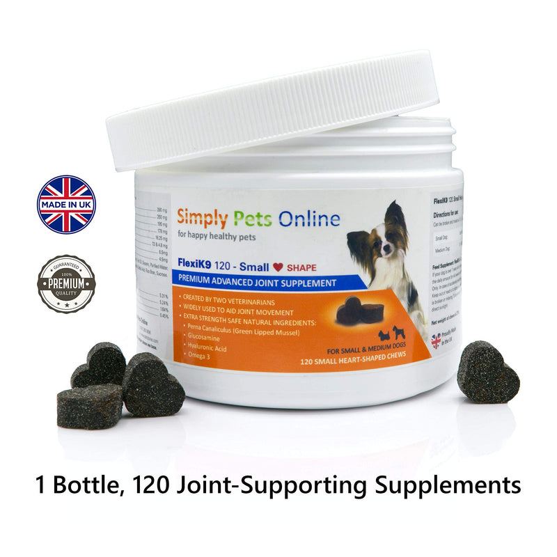 FlexiK9 Dog Joint Supplement - Created By Vets - Extra Glucosamine, Turmeric - Cold Pressed - 120 Chews - PawsPlanet Australia