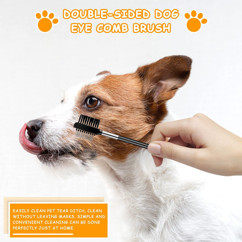 2 pieces tear stain removal comb, dog eye care comb, double-sided dog eye comb for removing crusts and mucus - PawsPlanet Australia