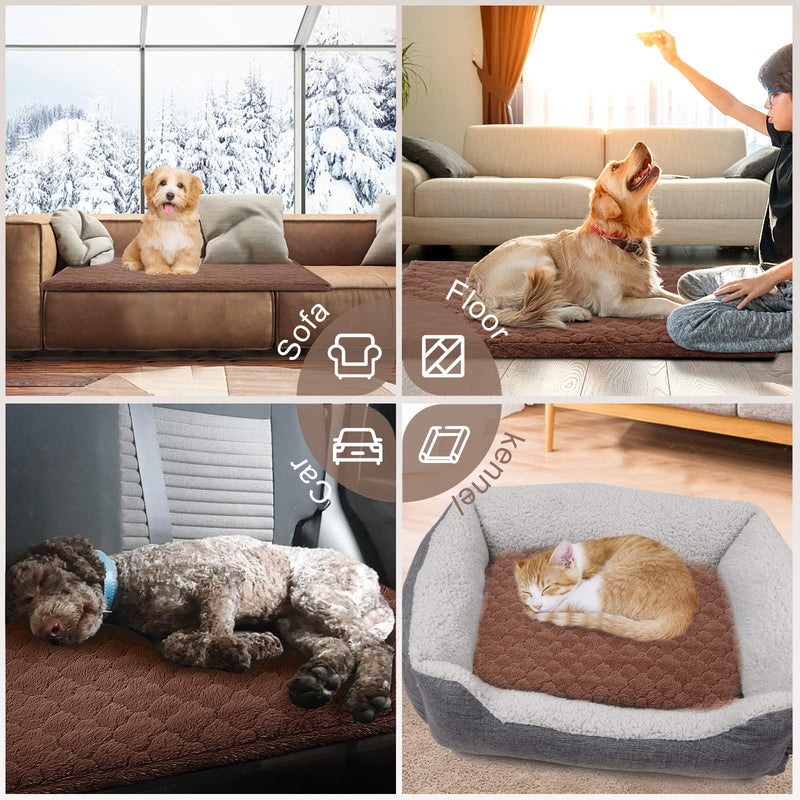 Orthopedic Dog Bed for Medium Large Dogs, Machine Washable Reversible Kennel Pad Pet Mat Dog Crate Bed with Removable Washable Cover 18*24 In Coffee - PawsPlanet Australia
