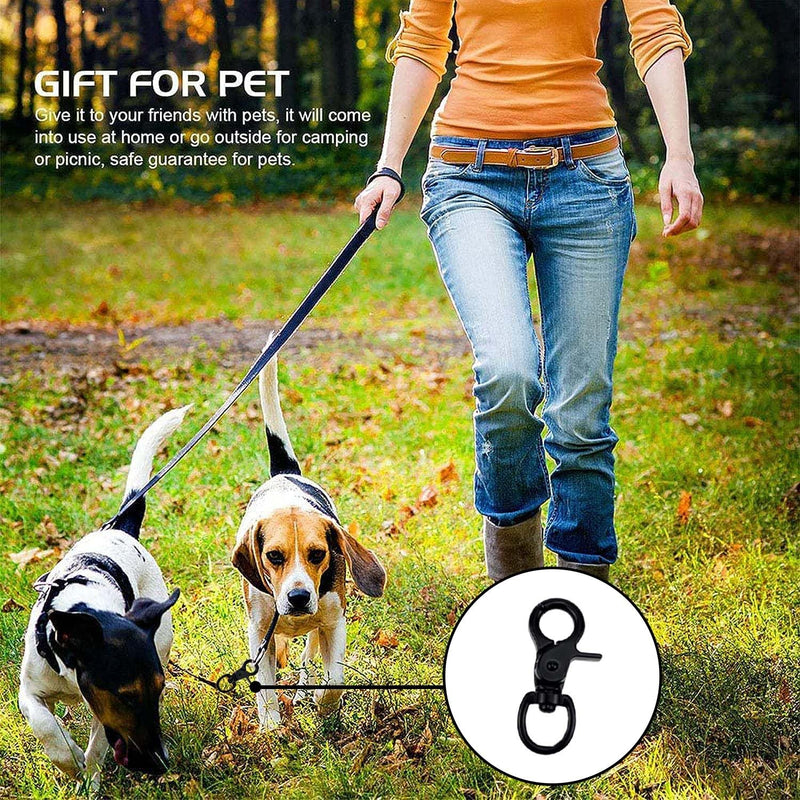 Pack of 5 carabiner hooks, swivel carabiner, zinc alloy scissor carabiner, swivel snap carabiner, robust bolt carabiner, carabiner hook, dog leash key, for dogs, luggage buckle, rotatable - PawsPlanet Australia