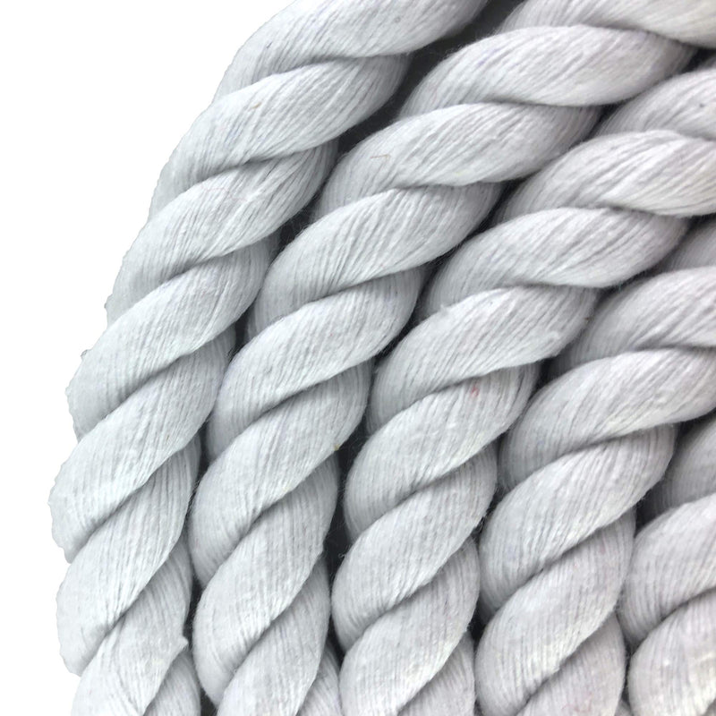 14mm Optic White Natural Cotton Plain Show Rope Halter x 10 Foot, Cow Sheep Horse Animal - PawsPlanet Australia