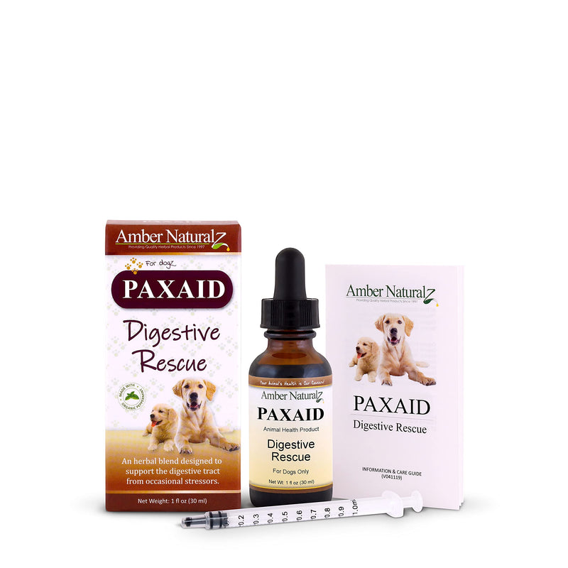 AMBER NATURALZ - PAXAID - Digestive Rescue - for Dogz - 1 Ounce - PawsPlanet Australia