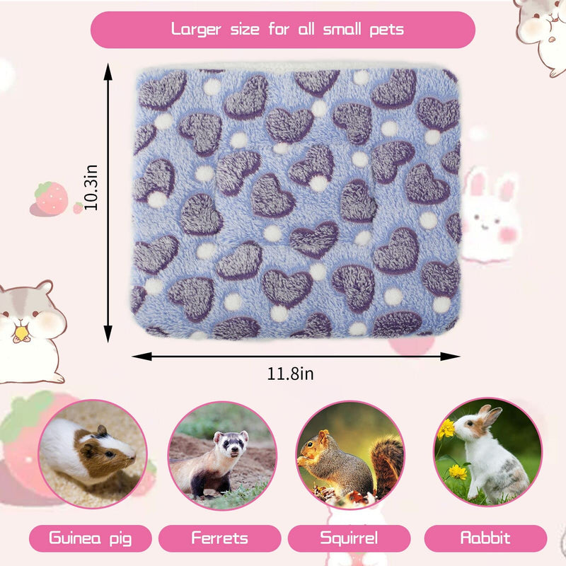 4 Pieces Guinea Pig Beds Mat Small Animal Winter Warm Hamster Sleep Bedding Pads for Rabbit Chinchilla Squirrel Hedgehog - PawsPlanet Australia