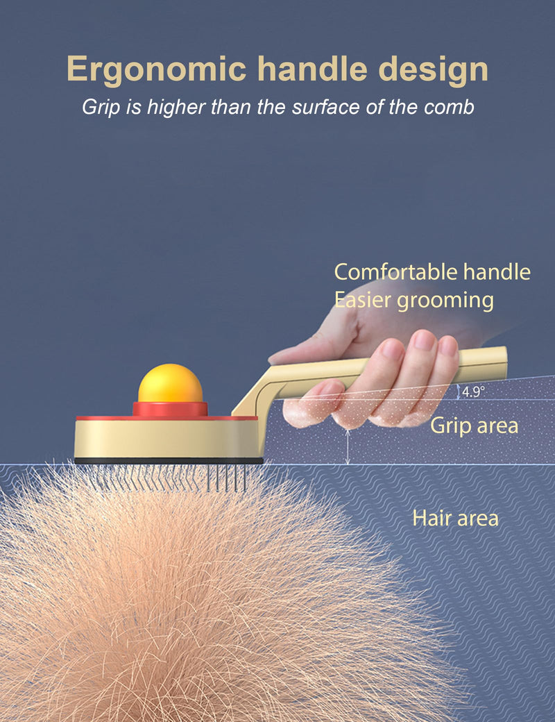 ZEWZE Cat Brush Dog Brush, Table Tennis Pet Brush, Self-Cleaning Brush for Pet Grooming to Remove Loose Fur and Dirt, for Long Hair and Short Hair... - PawsPlanet Australia