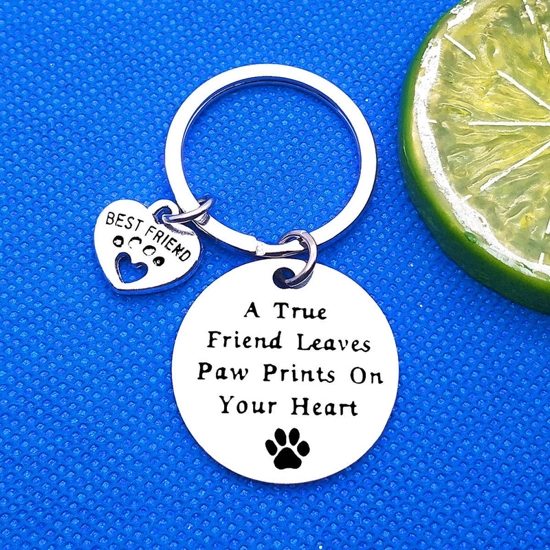 Pet Memorial Gift Loss of Pet Keyring Sympathy Keepsake for Dog A True Friend Leaves Paw Prints On Your Heart Sympathy Gift for Pet Owner Dog Lover Dog Remembrance Gifts - PawsPlanet Australia