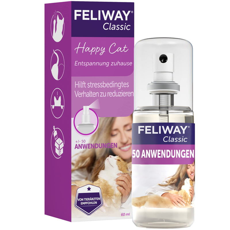 FELIWAY® Classic Spray 60 ml | Anti scratch spray for cats | Stops scratching on furniture, doors, wallpaper & sofa - PawsPlanet Australia