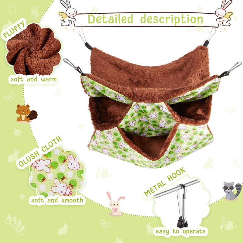 3 Pieces Small Pet Cage Hammock Small Animal Hanging Hammock 3 Tier Pet Hanging Bed Small Animal Cage Accessories Bedding for Hamster Parrot Sugar Glider Ferrets Rat Chinchilla Playing and Sleeping - PawsPlanet Australia