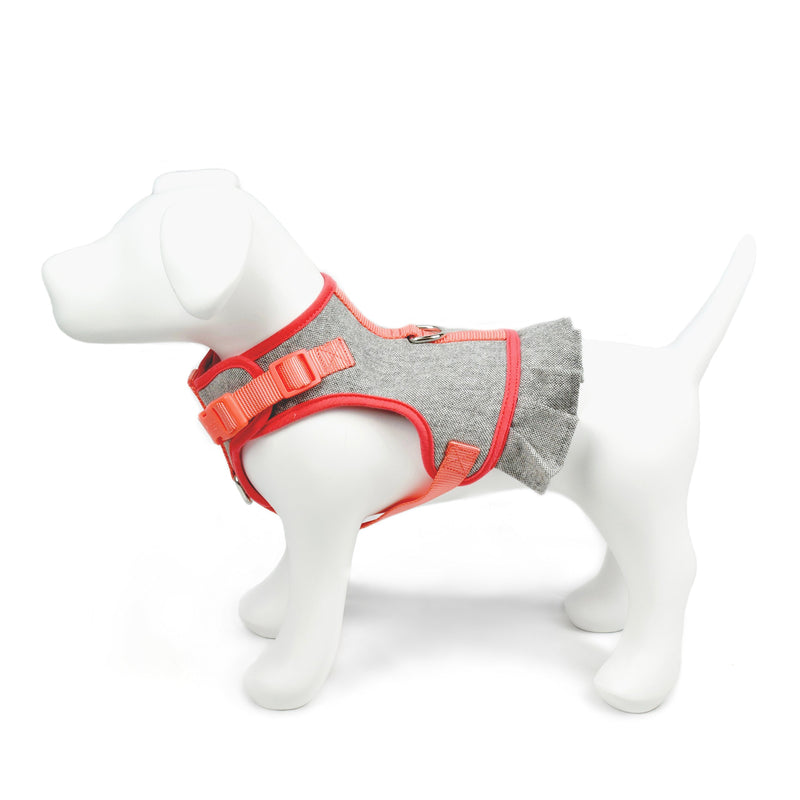 [Australia] - MARTHA STEWART Tweed Adjustable Fit Comfort Dress Harness for Dogs Size 12 