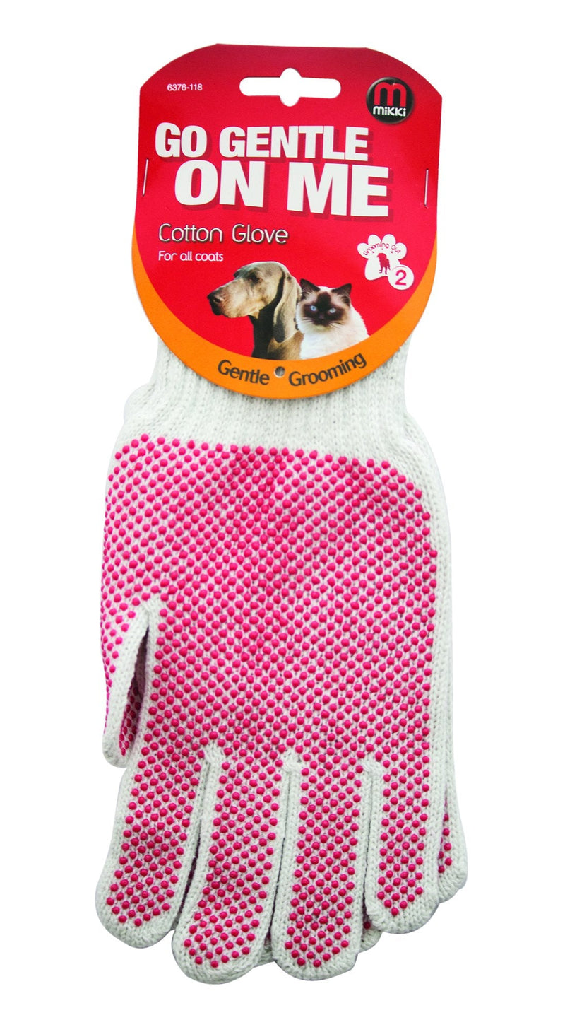 Mikki Dog, Puppy, Cat Grooming Cotton Glove Brush - Gentle Grooming - Gives a Shiny Glossy Coat - PawsPlanet Australia