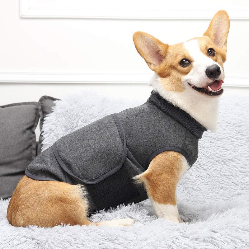 Heywean Dog Anxiety Relief Jacket Soft Vest Coat Anxiety Wrap Shirt For Pets Relief Stress Keep Calming for Dogs (M, Gray) M - PawsPlanet Australia