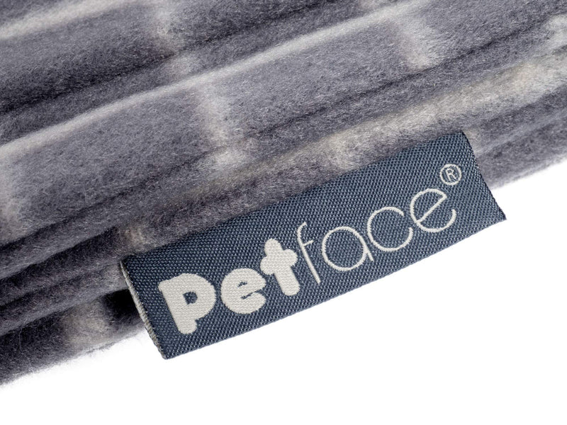 Petface Window Pane Check Pattern Fleece Blanket for Dogs, Grey - PawsPlanet Australia