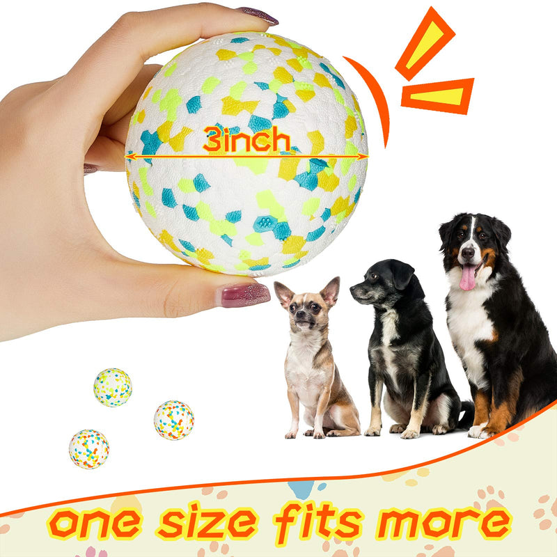 Harrycle 3 Pieces Dog Toy Ball Interactive Dog Ball Elasticity Pet Bite Toys Waterproof Exercise Pet Ball Durable Molar Dog Chew Ball for Most Large Dogs Medium Puppies Training Biting Teeth Cleaning - PawsPlanet Australia
