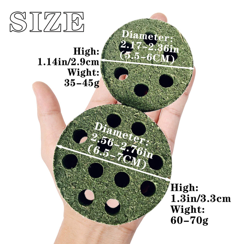 JMZYQ Rabbit Timothy Grass Hay Cake Pet Treats for Teeth Grinding, Natural Alfalfa Grass Chew Toys for Bunny hamsters (Small) S (Pack of 1) - PawsPlanet Australia