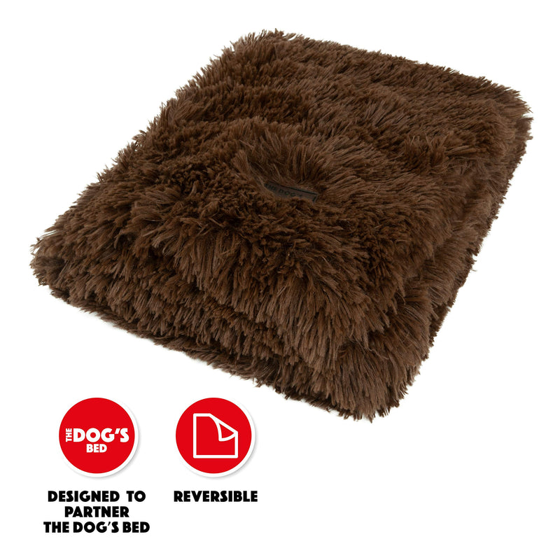 [Australia] - The Dog’s Blanket Sound Sleep Original Blanket, Premium Quality Calming, Anti-Anxiety Snuggler Blankets Large Blanket (28x42") Chocolate Brown Faux Fur 