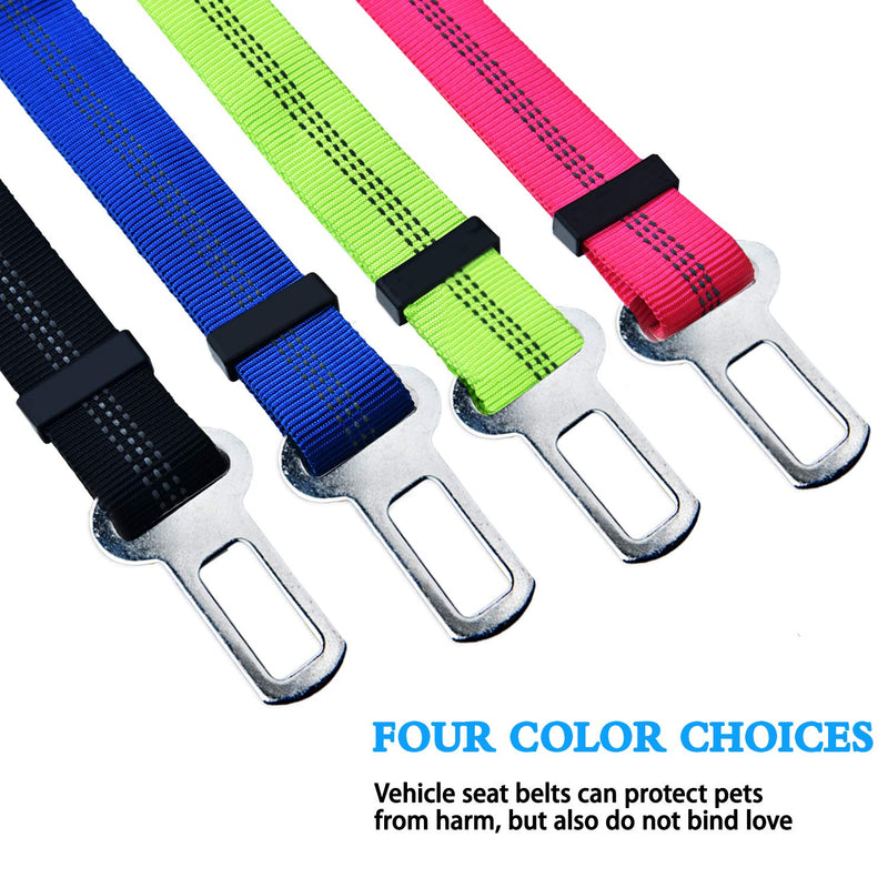 [Australia] - Adjustable Dog Seat Belt Pet Car Vehical Safety Lash Leads Eflective Seatbelt for Small, Medium, Large Dogs Blue 