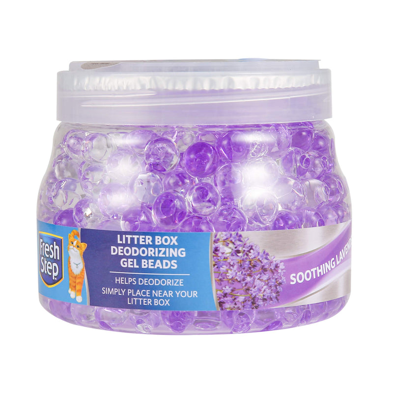 Fresh Step Litter Box Deodorizing Gel Beads in Soothing Lavender Scent | Deodorizing Gel Beads Air Freshener for Pet Smells from Litter Box | 12 oz Pet Odor Eliminating Gel Beads to Freshen Air - PawsPlanet Australia