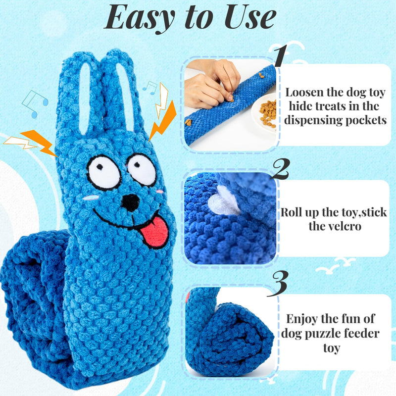 CIIVURR Dog Toy Intelligence with Squeaky, Interactive Dog Toy Indestructible Sniffing Carpet for Dogs Training, Sniffing Toy Dog Toy for Medium and Small Dogs - PawsPlanet Australia