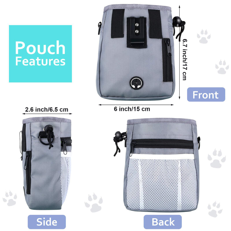 Weewooday Dog Clicker Training Kit, Dog Treat Training Pouch and 2 Pieces Pet Training Clicker with Wrist Strap, Built in Poop Bag Dispenser Easily Carrying Pet Toys Treats for Dog Cat Pet - PawsPlanet Australia