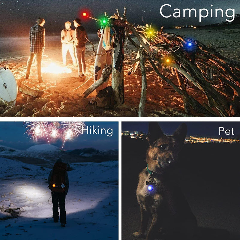 Homeet Dog Safety Flashing Light Clip-On LED Light Pendant Pet Light Collar with 3 Flashing Modes Safety Light for Dog Safety Pack of 3 - PawsPlanet Australia
