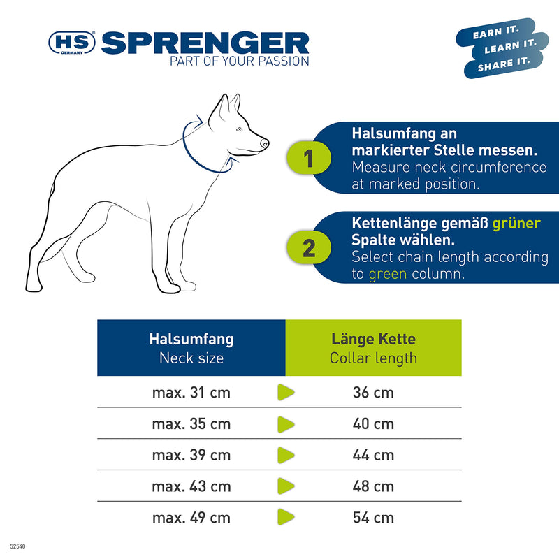 Sprenger 5254004455 Adjustable Animal Wellness Short Link Necklace - PawsPlanet Australia