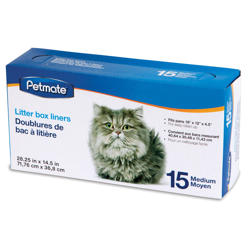 [Australia] - Petmate Litter Pan Liners Medium (15 Pack) 