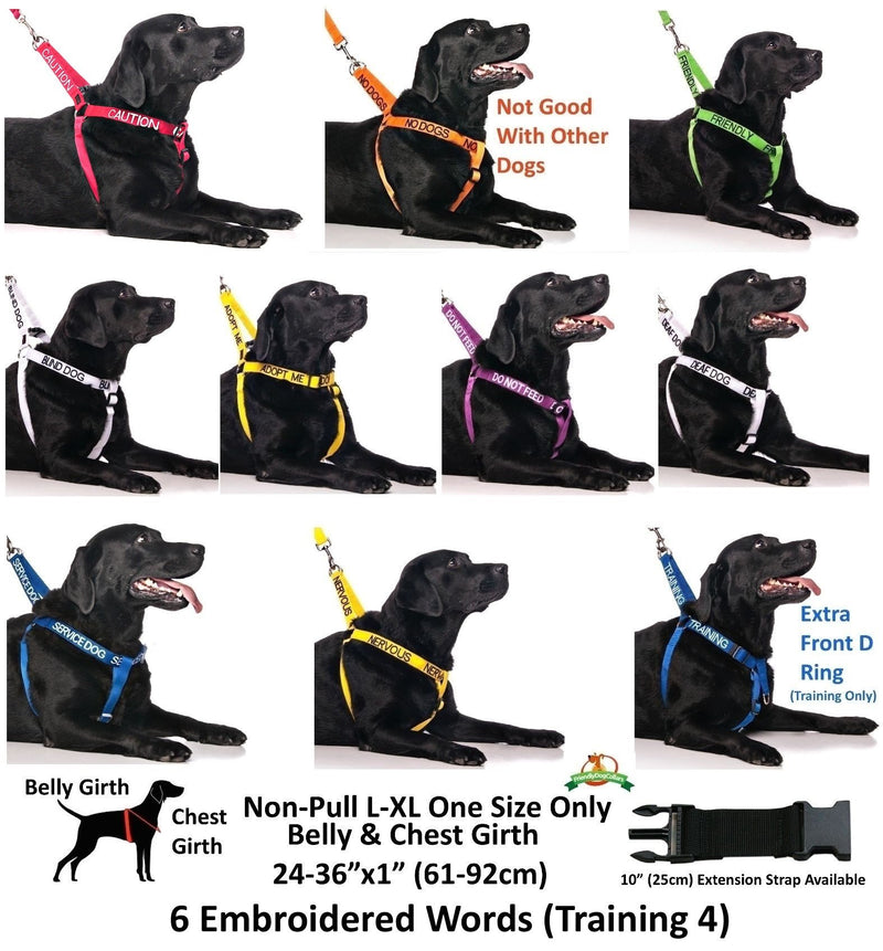 [Australia] - Dexil Limited Friendly Green Color Coded L-XL Non Pull Dog Harness (Known As Friendly) Prevents Accidents by Warning Others of Your Dog in Advance 