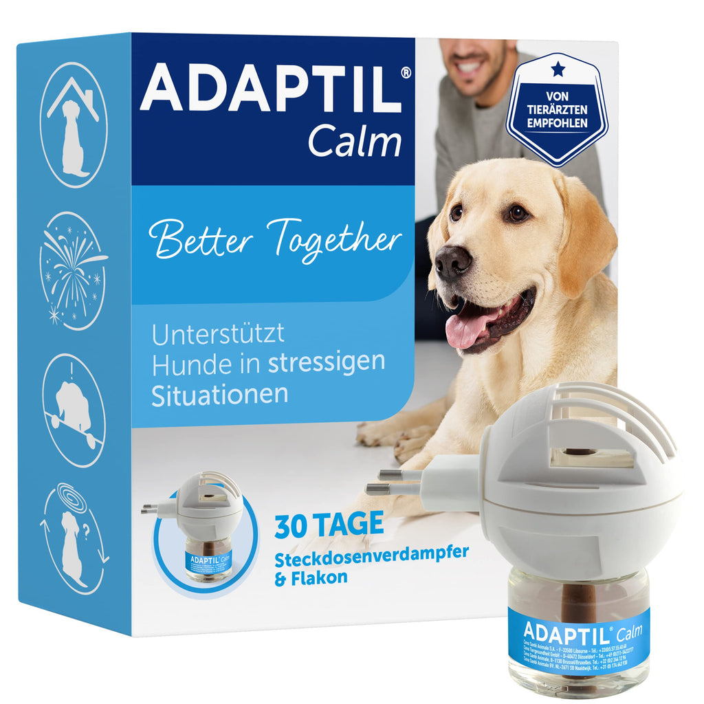 ADAPTIL Calm Starter Set for Dogs | Vaporizer for socket & bottle | to reduce stress behavior | continuous relaxation for your dog | 48ml, 1 piece (pack of 1) - PawsPlanet Australia