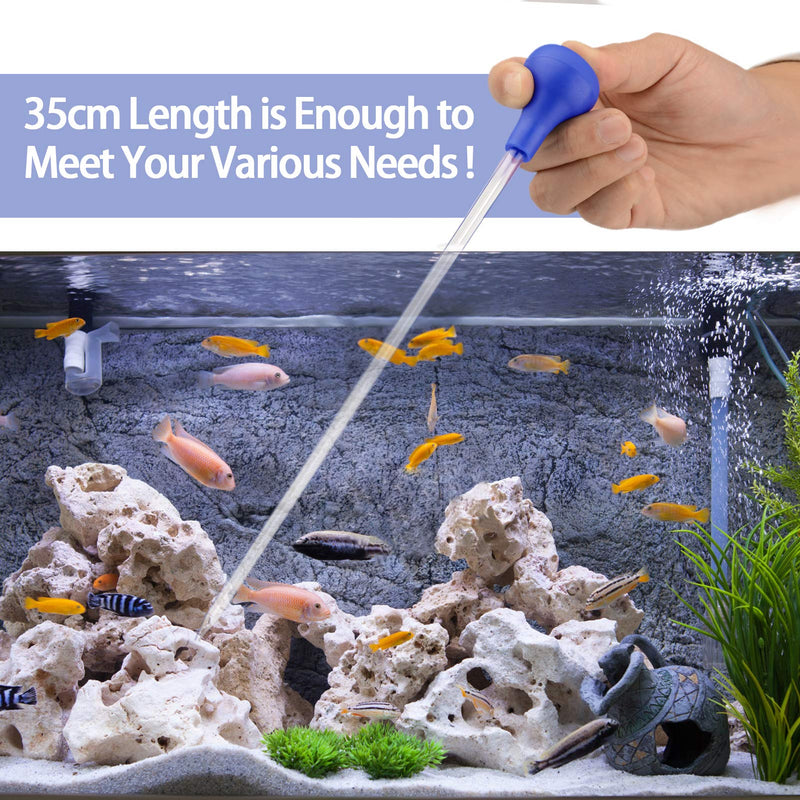Coral Feeder, Equipped A Cleaning Brush SPS HPS Feeder 13.77" Long Acrylic Marine Fish Reef Feeding Tool,Stainless Steel Tube for Anemones/Brine/Aquatic Plant,Long Pipette Fish Aquarium Accessories - PawsPlanet Australia