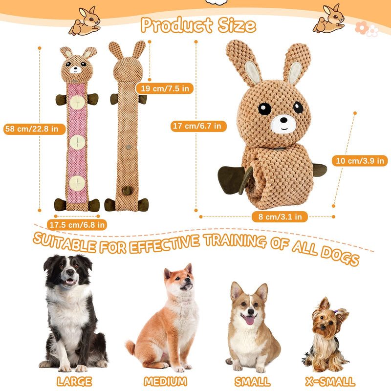 FWLWTWSS Intelligence toy for dogs, dog toy snuff, squeaker, interactive dog toy, dog toy intelligence for stress relief, boredom, for food instinct training rabbit - PawsPlanet Australia