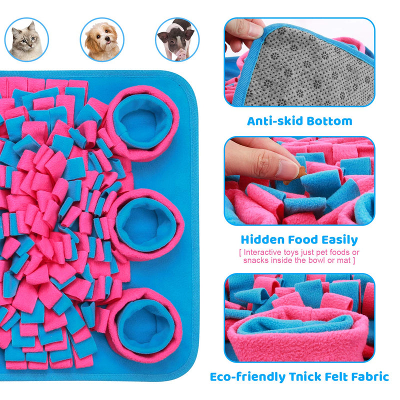 AXUAN Snuffle Mat for Dogs, Dog Food Mat Games, Great for Stress Relief & Pet Slow Feeding Training, Pets Puzzle Interactive Toys Activity Feeder Mat for Small or Large Cats and Dogs Indoor Outdoor - PawsPlanet Australia