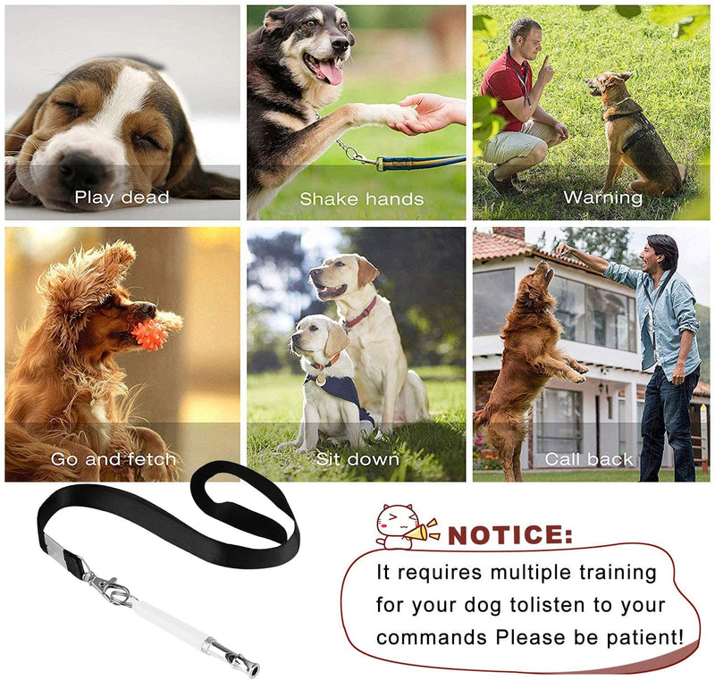 ROFAKU 2 Pack Dog Whistle to Stop Barking, Professional Ultrasonic Dog Whistles Puppy Training Tool with Lanyard - PawsPlanet Australia