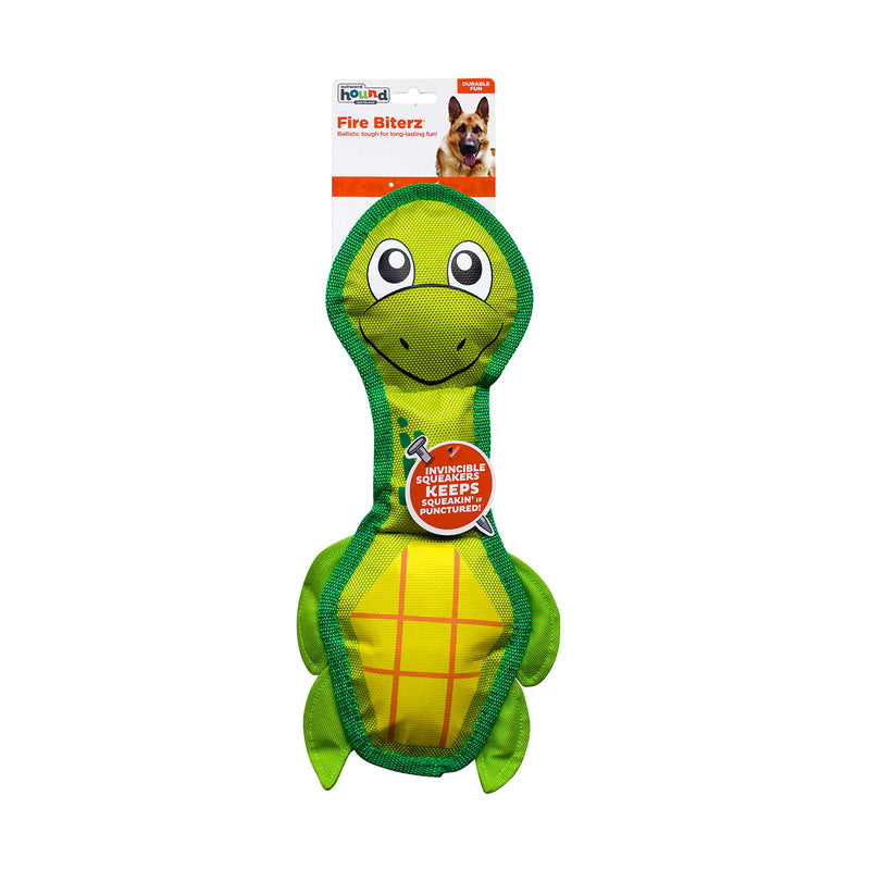 [Australia] - Outward Hound Fire Biterz Durable Tough Dog Toy Made with Firehose Material MD Turtle 