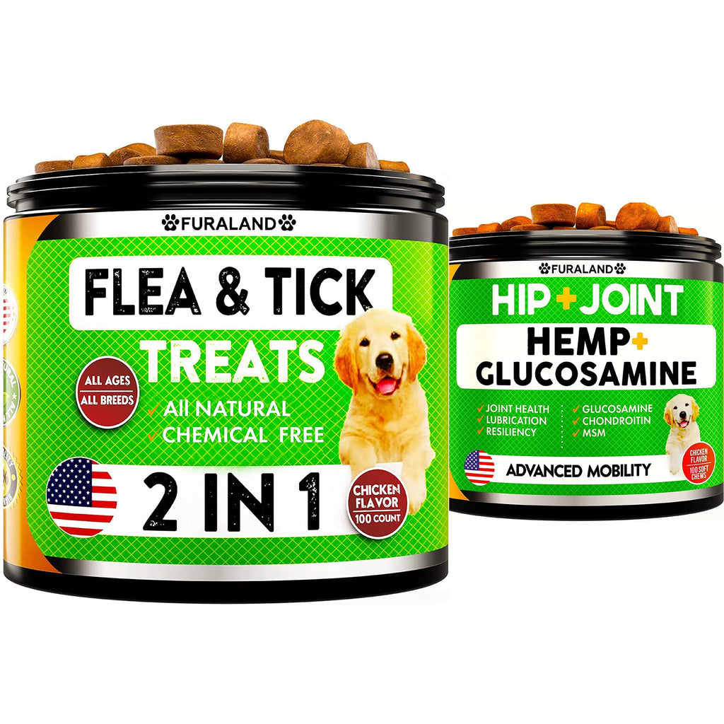 Flea&Tick + Hip&Joint Chews - Made in USA - PawsPlanet Australia