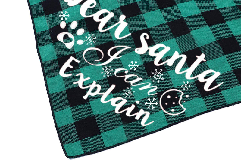 [Australia] - JPB Christmas Dog Plaid Bandana Pack of 2 