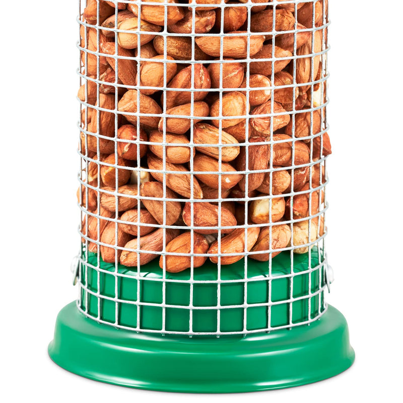SA Products 3-Pack Metal Bird Feeder - Squirrel-Proof Hanging Bird Feeder Station for Garden, Backyard, Lawn - Set of Tube, Dense Mesh, Coarse Mesh Wild Bird Feeders for Nuts, Seeds, Fat Balls - Green - PawsPlanet Australia