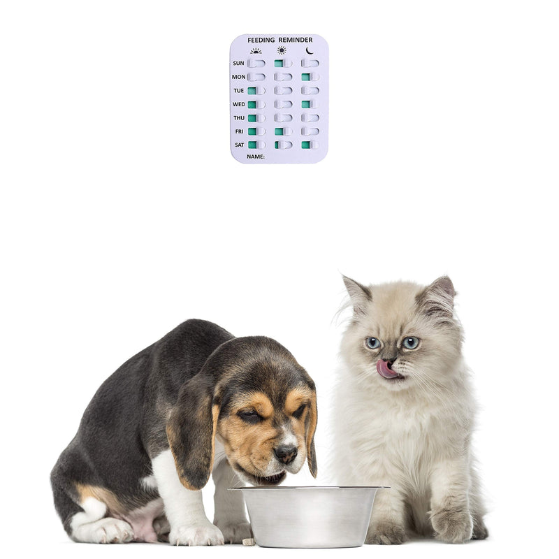 RBD Health Dog Feeding Reminder, Magnetic OR Double Sided Adhesive Application, Reminder with Weekdays AM/PM Indicators to Track and Prevent Over or Under Feeding of Pets - PawsPlanet Australia