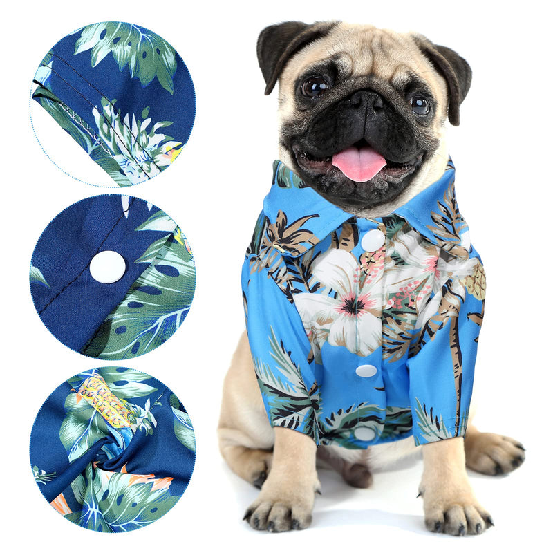 6 Pieces Hawaiian Dog Shirts Breathable Dog Cat Clothes Pet Cool Summer Camp Shirt Clothes for Small Medium Dogs Cats, XS - PawsPlanet Australia