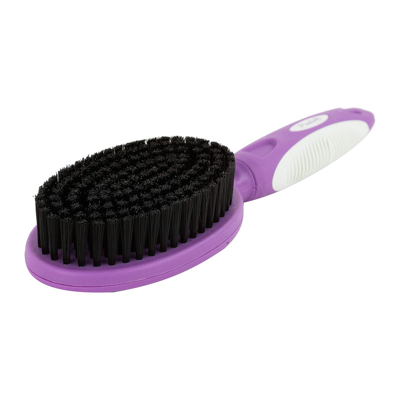 [Australia] - Soft Bristle Dog Brush for Short Haired Cats Or Dogs - Firm Bristles to Remove Dust, Dirt, and Loose Fur - Hook and Rubber Handle 