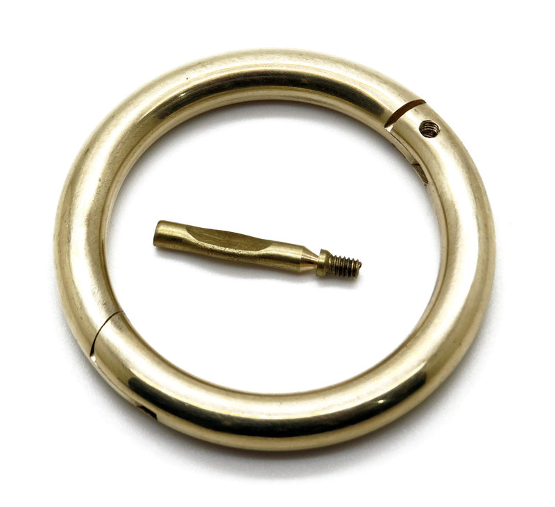 Superior Bull Nose Ring 3" + Screw Brass Cattle Cow Veterinary Instruments (1) - PawsPlanet Australia