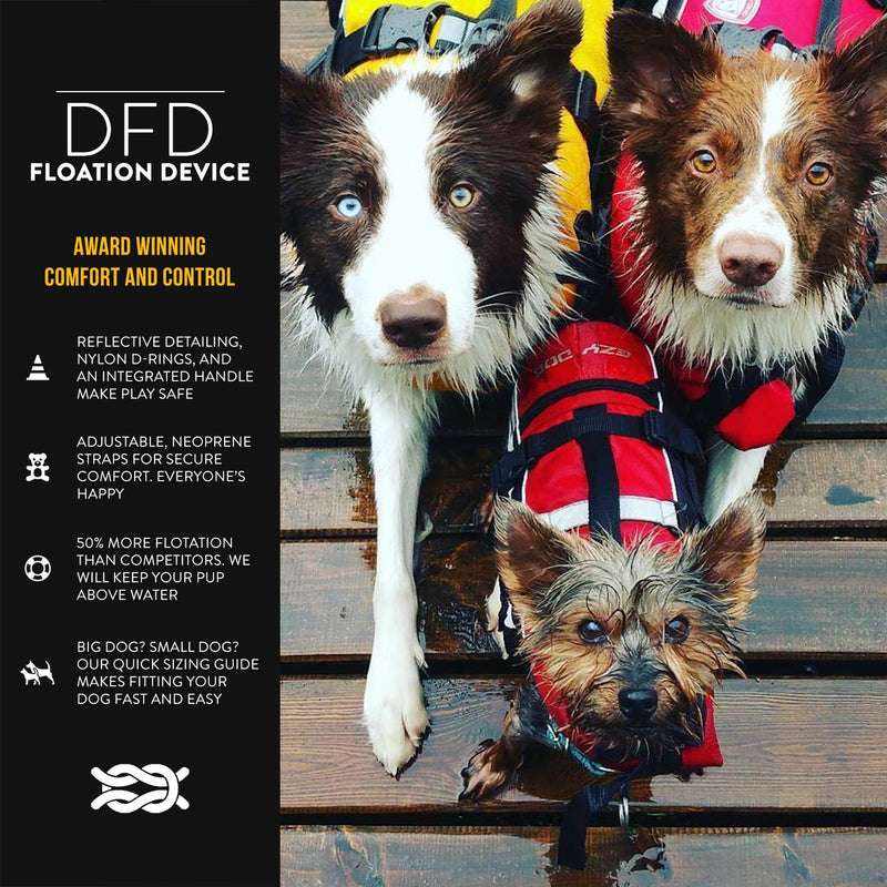 [Australia] - EzyDog Doggy Flotation Device Dog Life Vest Jacket (DFD) X-Small Red 