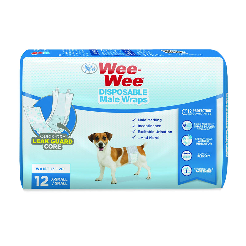 [Australia] - Four Paws Disposable Male Dog Wrap X-Small/Small Not Applicable 